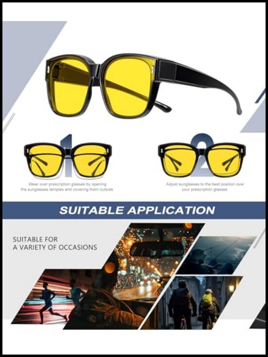 Fit-Over-Glasses Wrap-Around Polarized Sunglasses UV400 Protection main image 4